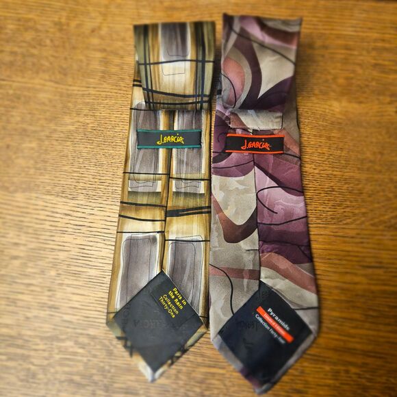 2 Greatful Dead Jerry Garcia Silk Neckties Coll 31 and 44 Tie - Picture 1 of 6